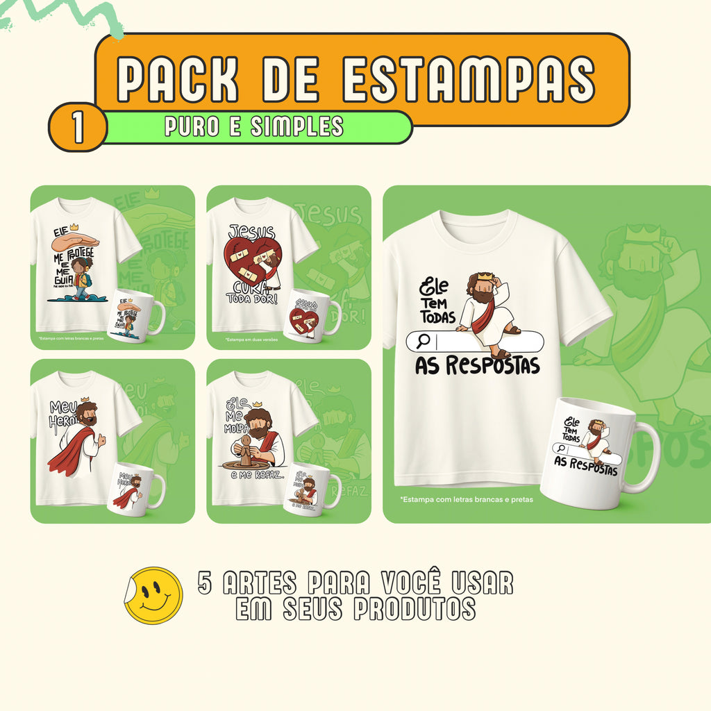 Pack Estampas- Puro e Simples
